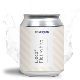 Алюминиевая банка кофе Декаф Флэт Уайт.
